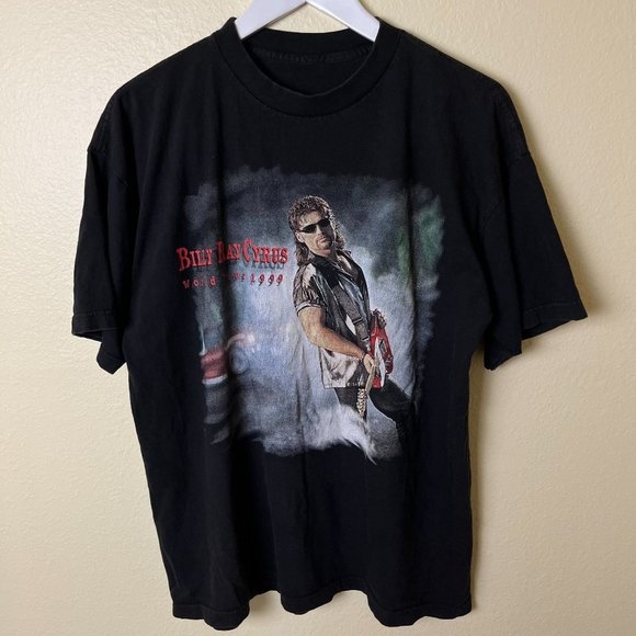 Vintage 1999 Billy Ray Cyrus Tour Tee Shirt Size Large - Picture 1 of 4